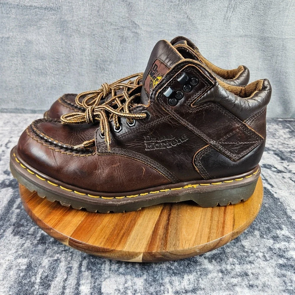 Vintage Dr. Martens 9042 Lace Up Leather Hiking Boots Men 10 Made In England 90s